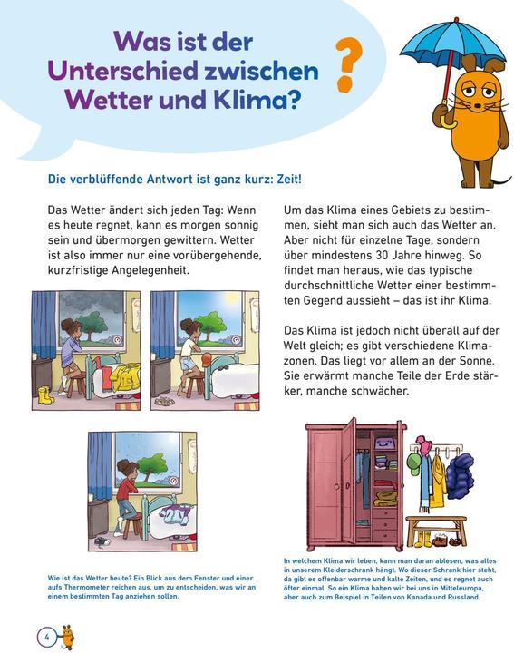 Immagine prodotto Frag doch mal... die Maus: Klima und Wetter (Tedesco, Gabi Neumayer, Vera Rehaag, 2024)