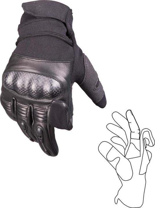Produktbild Mil-tec Tactical Gloves Gen.2 Leder Schwarz L (L)