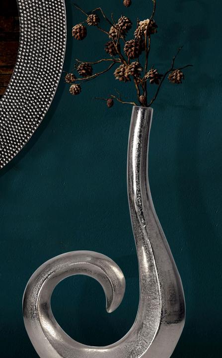 Produktbild FineBuy Vase Blumenvase 47 cm Aluminium Spirale Tischvase Wohndeko Dekovase (1x)