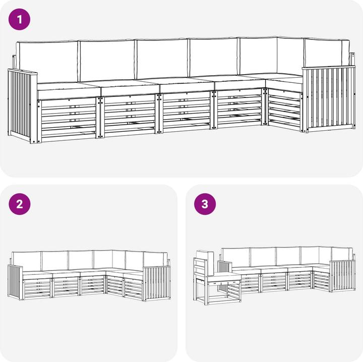 Produktbild vidaXL Outdoor-Sofa