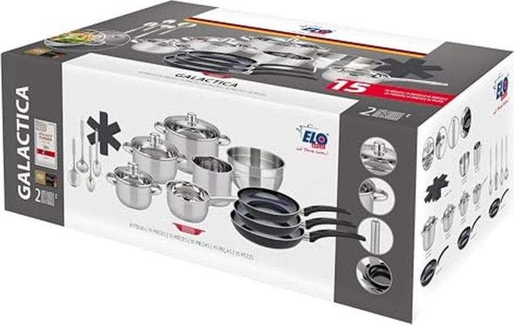 Actual product image ELO Stahlwaren Basic Galactica pot set (Pan set + pot set, Stainless steel)