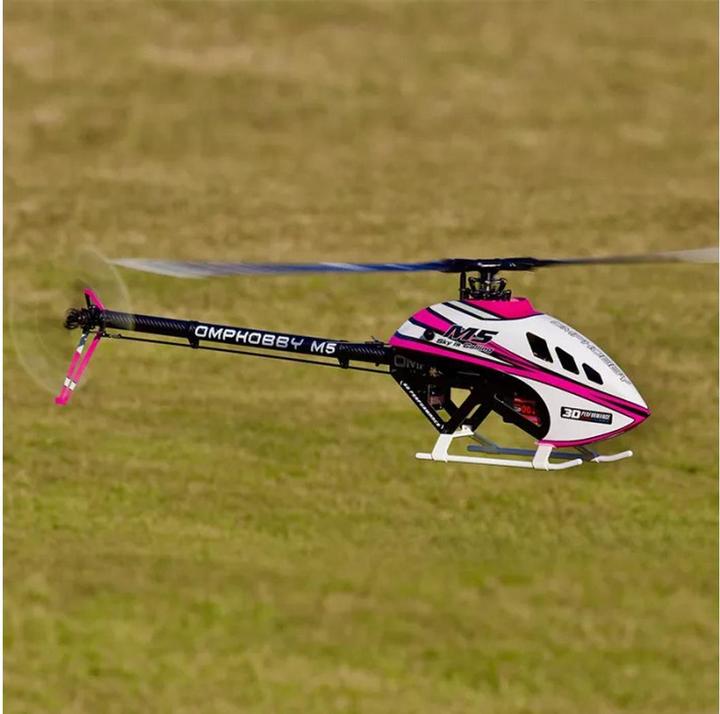 Actual product image OMP Hobby Helikopter M5 Nebula-Pink Bausatz und Rotorblätter