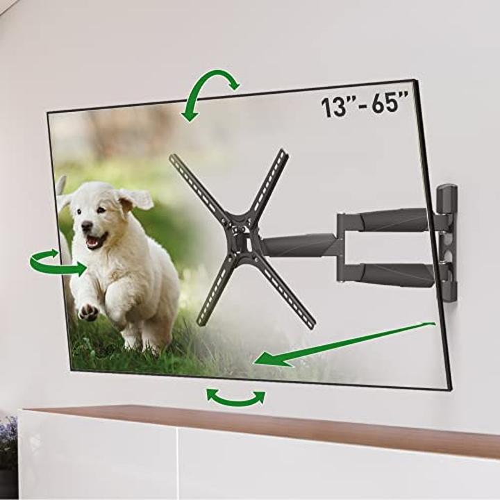 Actual product image Barkan BM343LP for 13"-65" flat/curved TV, 4 hinges, wall mounted, extended (Wall, 36.20 kg, 13" - 65")