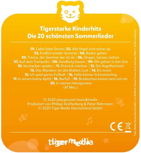 Produktbild Tigermedia Die 20 schönsten Sommerlieder (Deutsch)