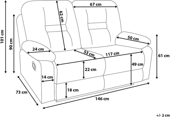 Produktbild Beliani Bergen (2-Sitzer)