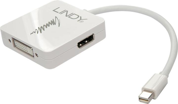 Actual product image Lindy Mini-DP 1.2 to DP 4K60 HDMI 4K30 DVI Adapter (DVI, HDMI, 20 cm)