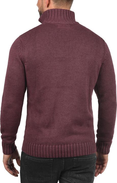 Actual product image Solid Poul Men's Cardigan Chunky Knit Jacket With Funnel Neck (3XL)