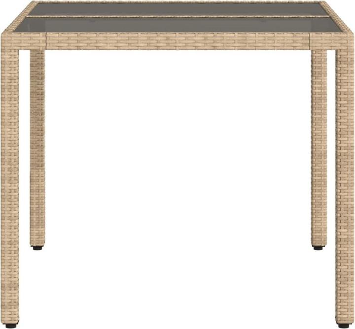 Image du produit vidaXL Gartentisch mit Glasplatte (90 cm)