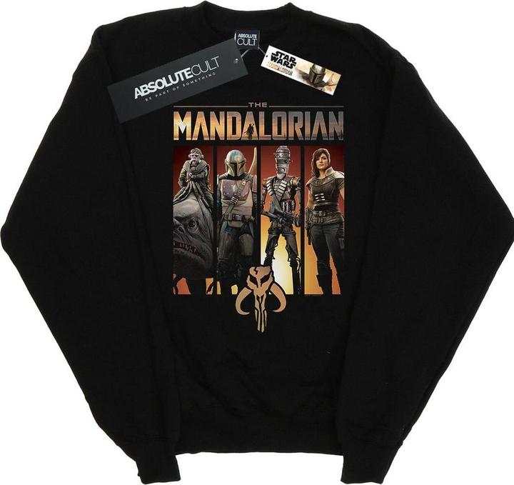Actual product image Star Wars Mens The Mandalorian Character Lineup Sweatshirt (XXL)