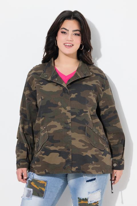 Produktbild Angel of Style Jacke, Boxy Fit, Camouflage, Bindeband am Saum (48)