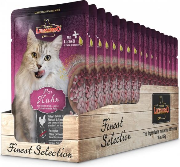 Produktbild Leonardo Cat Food Huhn pur (Adult, 16 Stk., 1360 g)