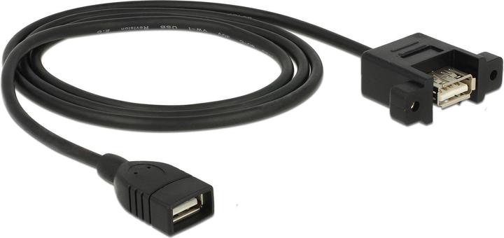 Actual product image Delock USB2.0 cable A-A: 1m, for one-sided installation (1 m, USB 2.0)