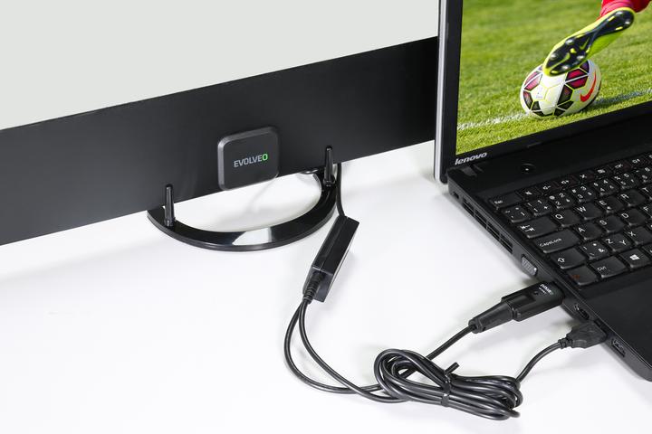 Actual product image Evolveo Xany 2B LTE television antenna Indoor 43 dB (Indoor antenna, 43 dB, DVB-T / -T2)