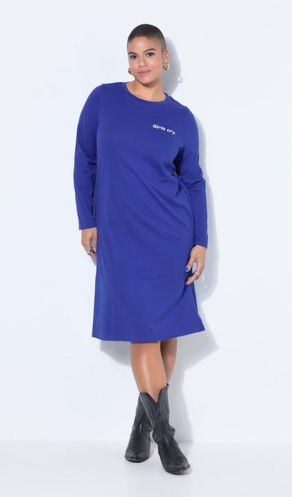 Produktbild Studio Untold Jerseykleid, A-Line, Midilänge, Bogen Writingprint, Langarm (54, 56)