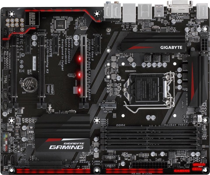 Image du produit Gigabyte GA-Z270-Gaming K3, ATX, LGA1151 (LGA 1151, Intel Z270 Express, ATX)
