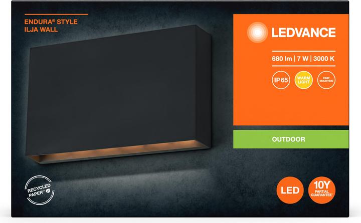 Immagine prodotto Ledvance Endura Style IP65 Parete Ilja Grigio Scuro (330 lm, IP65)