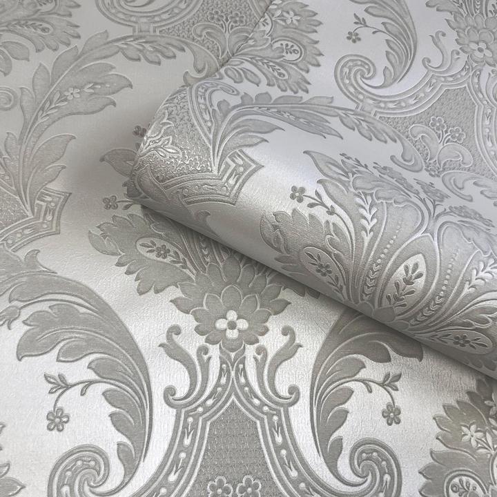 Belgravia Amara damask textured wallpaper (53 x 1000 cm)