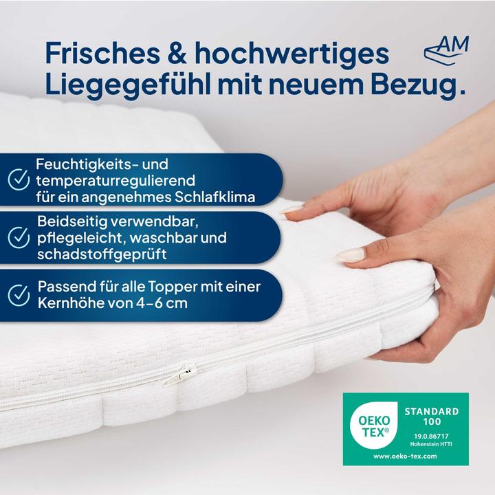 Produktbild AM Qualitätsmatratzen Topperbezug Komfort (160 x 200 cm)