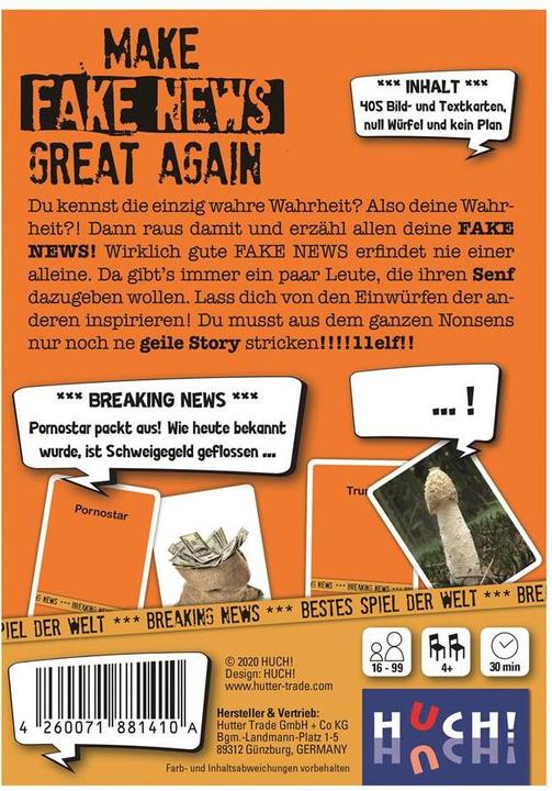 Immagine prodotto Rendere di nuovo grandi le fake news (Tedesco)