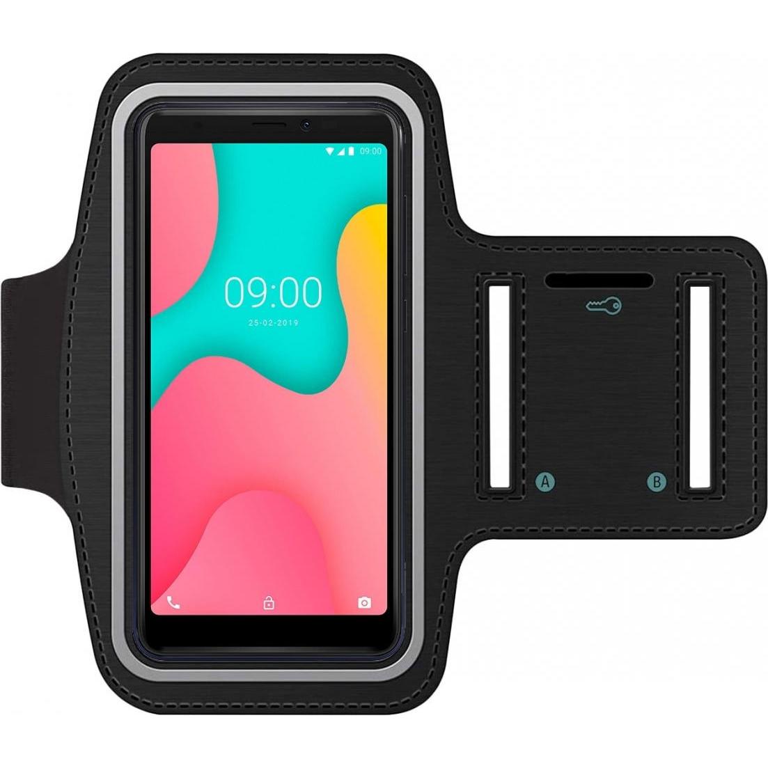 SmartFitness Wiko Y60 Handy Sport Armband, Smartphone Sportarmband, Schwarz