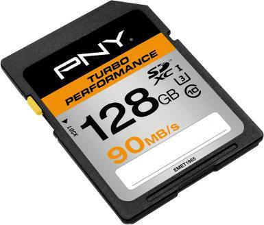 Image du produit PNY Carte SDXC 128 Go Turbo Performanc UHS-I (128 Go, SDXC, U3, UHS-I)