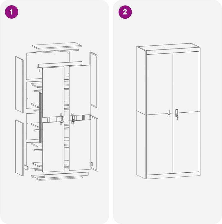 Actual product image vidaXL Aufbewahrungsschrank (40 x 90 x 200 cm)