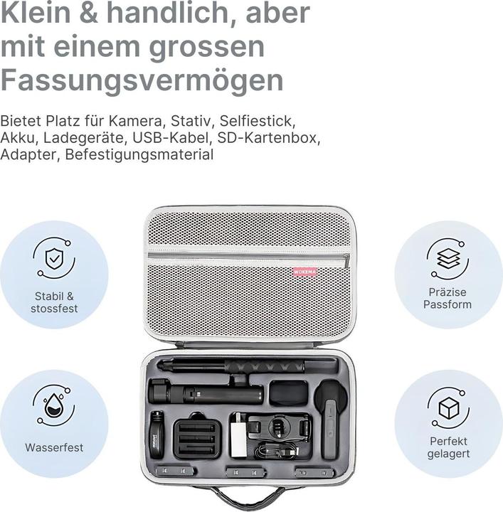 Produktbild Hermex Action Cam Tragetasche Aufbewahrungstasche für Insta360 One X2 X3