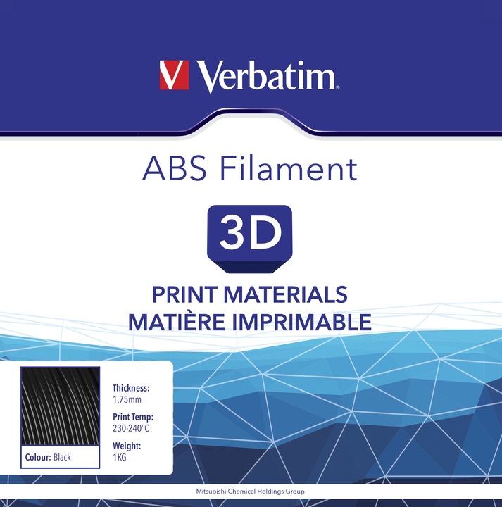 Produktbild Verbatim Filament (ABS, 1.75 mm, 1000 g, Schwarz)