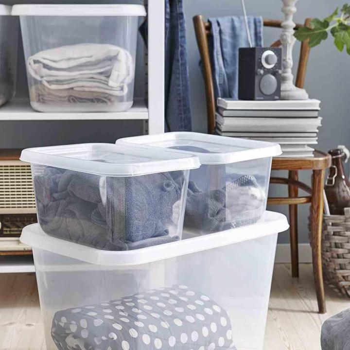 Actual product image Orthex BasicBox SmartStore Basic made of PP in colour transparent, 58x39x40 cm capacity: 60 l, Basic XL (39 cm, 60 l, 1x)