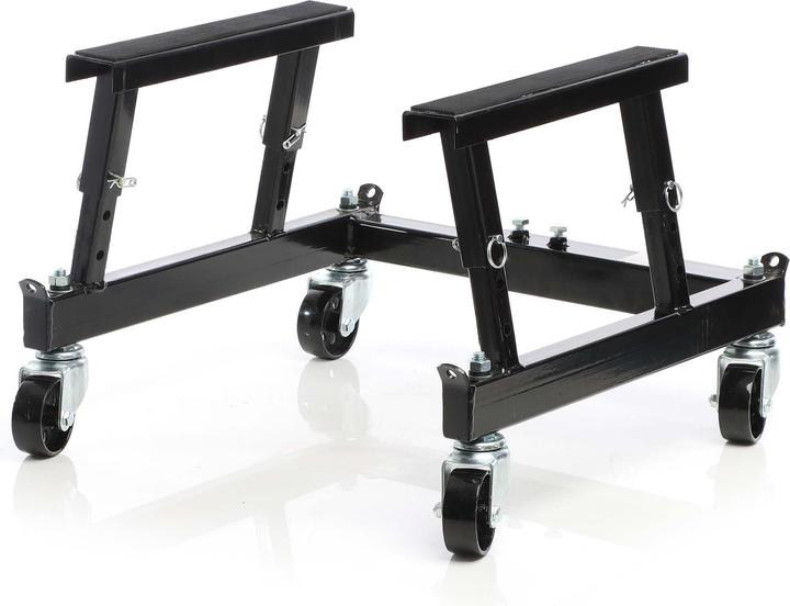 Image du produit Wiltec Cric Lève-moto Roulettes Support Montage mobile 680 kg Moto et VTT Atelier Pont élévateur
