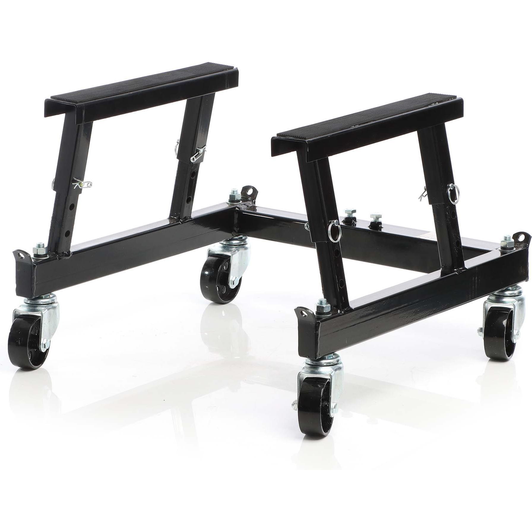 Wiltec, Zubehör Gartenmaschinen, Montagebock mit Rädern Hebebühne 680kg Rollbühne Montageständer Motorrad