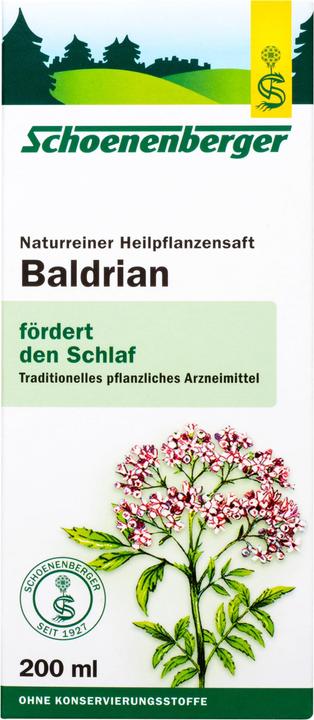 Schönenberger Jus naturel de plantes médicinales La valériane favorise le sommeil, solution de 200 ml