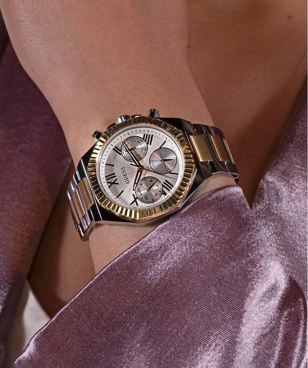 Produktbild Guess P SLV CS W/ P GLD TOP PART / SUN SLV MF DL / BR/P SLV & GLD BRCT Armbanduhr (Analoguhr, 38 mm)