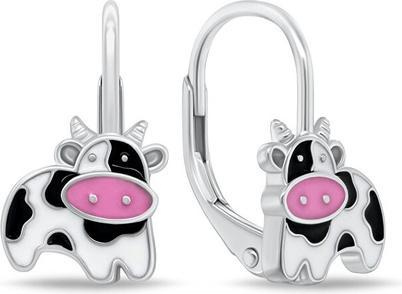 Produktbild Brilio Silver - Silver dangling earrings Cow EA1141W