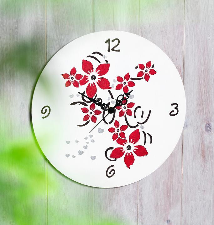 Actual product image Rayher MDF board "Wall clock", Ø approx. 30 cm, hole Ø approx. 1cm (30 cm)