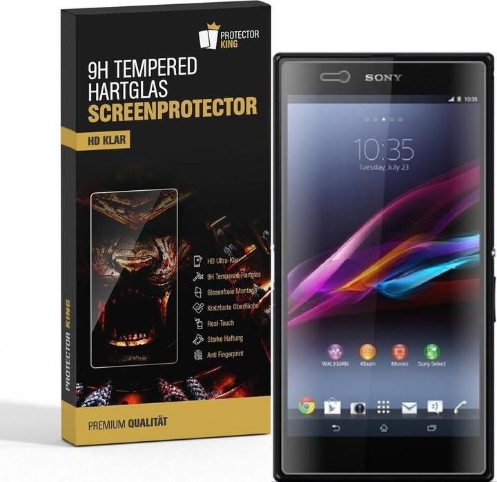 Produktbild Protectorking 1x echtes Tempered 9H Panzerhartglas 3D KLAR (1 Stück, Sony Xperia Z Ultra)