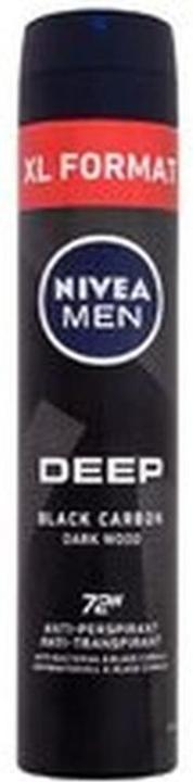 NIVEA Men Deep Black Carbon 48H Antiperspirant 200ml (Spray, 200 ml)