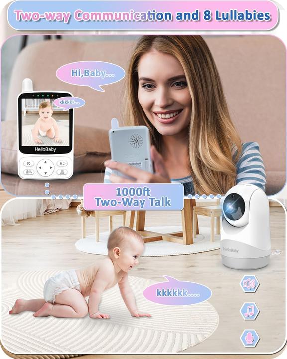 Image du produit HelloBaby HB6240 Babyphone mit Kamera (Vidéo et audio, 300 m)