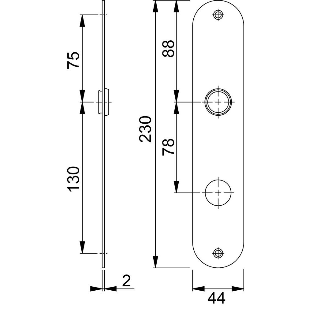 Thumbnail - Hoppe, Türgriff + Fenstergriff, Türschilder E353FL (Türschild)