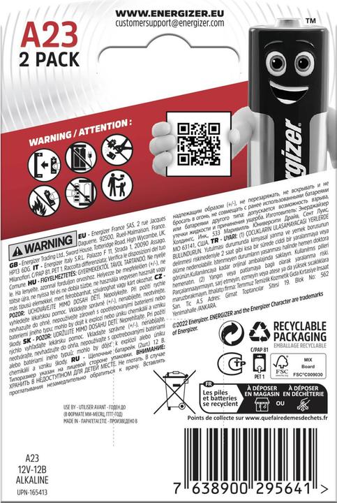 Produktbild Energizer A23 Specialty (2 Stk., A23, 50 mAh)