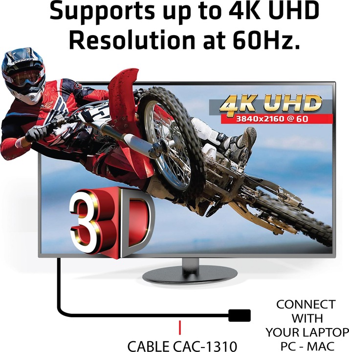 Actual product image Club 3D HDMI (Typ A) – HDMI (Typ A) (3 m, HDMI)