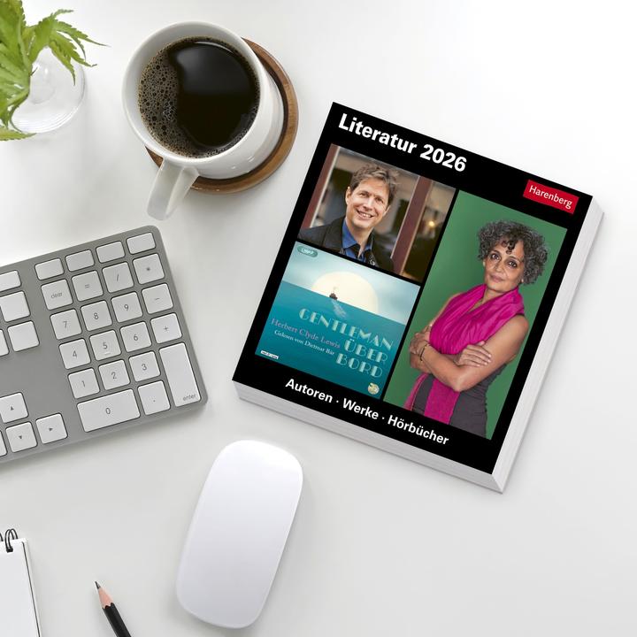 Actual product image Harenberg Literatur Tagesabreisskalender 2026 - Kulturkalender - Autoren, Werke, Hörbücher (Hardcover, German)