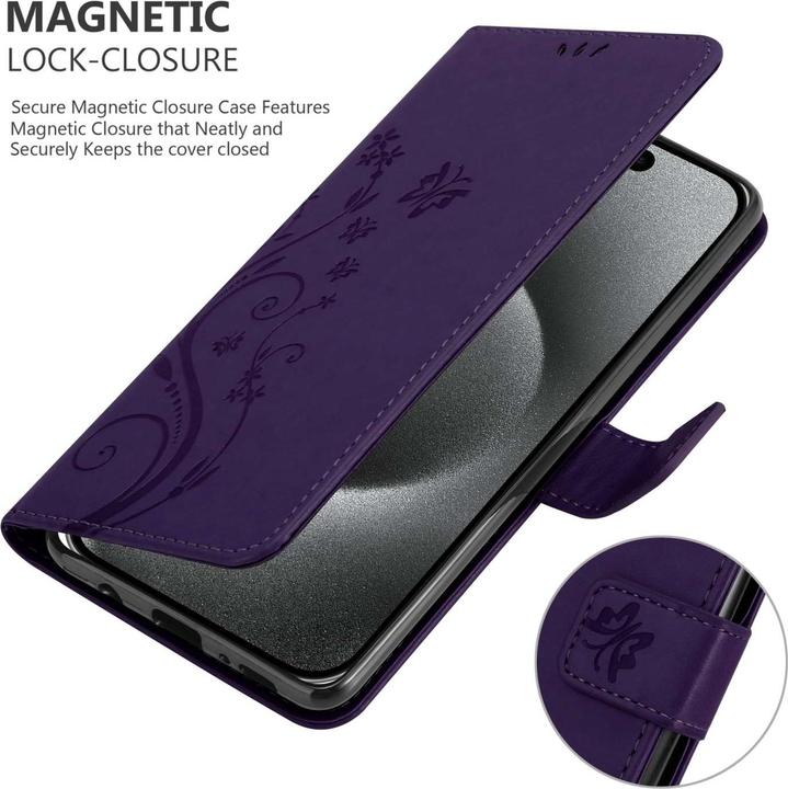 Produktbild Cadorabo Hülle für Apple iPhone 15 PRO MAX mit Blumen Muster (Apple iPhone 15 Pro Max)