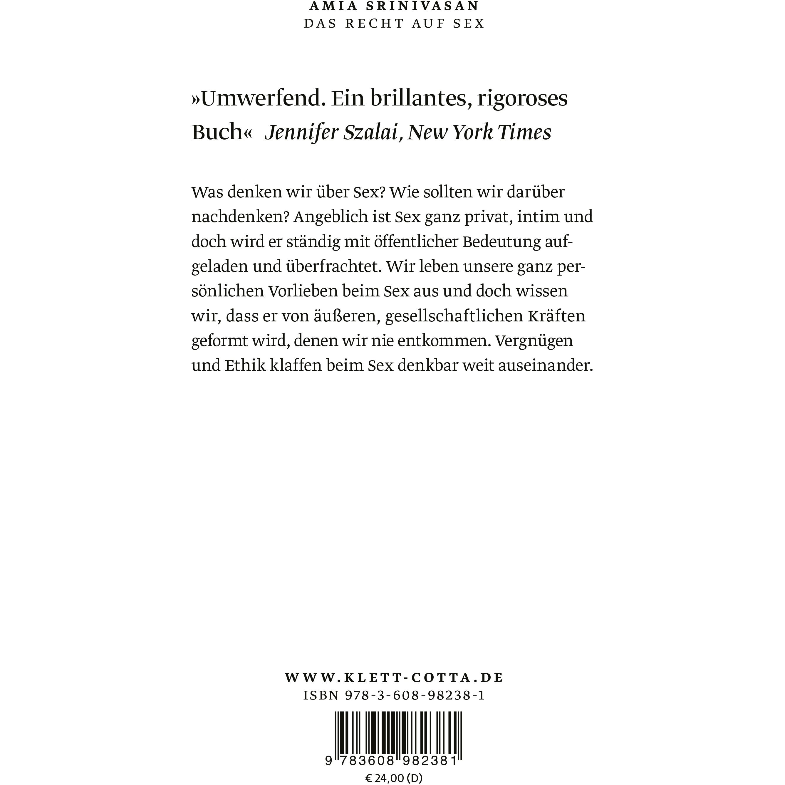 Thumbnail - Das Recht auf Sex, Fachbücher von Amia Srinivasan