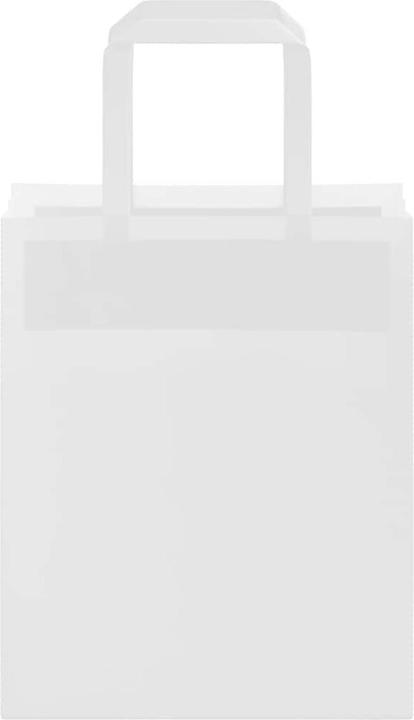Image du produit vidaXL Sacs en papier kraft 50 pcs. avec anse Blanc 15x8x21 cm Sac en papier (50x)