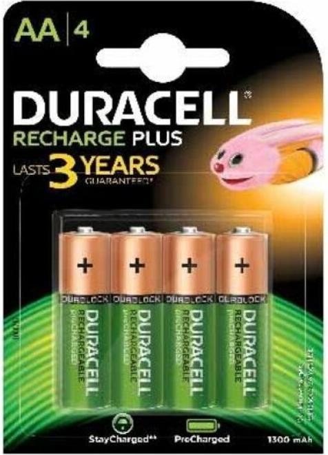 Produktbild Duracell Recharge Plus (4 Stk., AA, 1300 mAh)