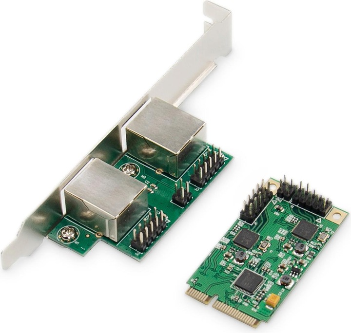 Produktbild Digitus Dual Gigabit Ethernet Mini PCI Express Netzwerkkarte (Mini PCI Express)