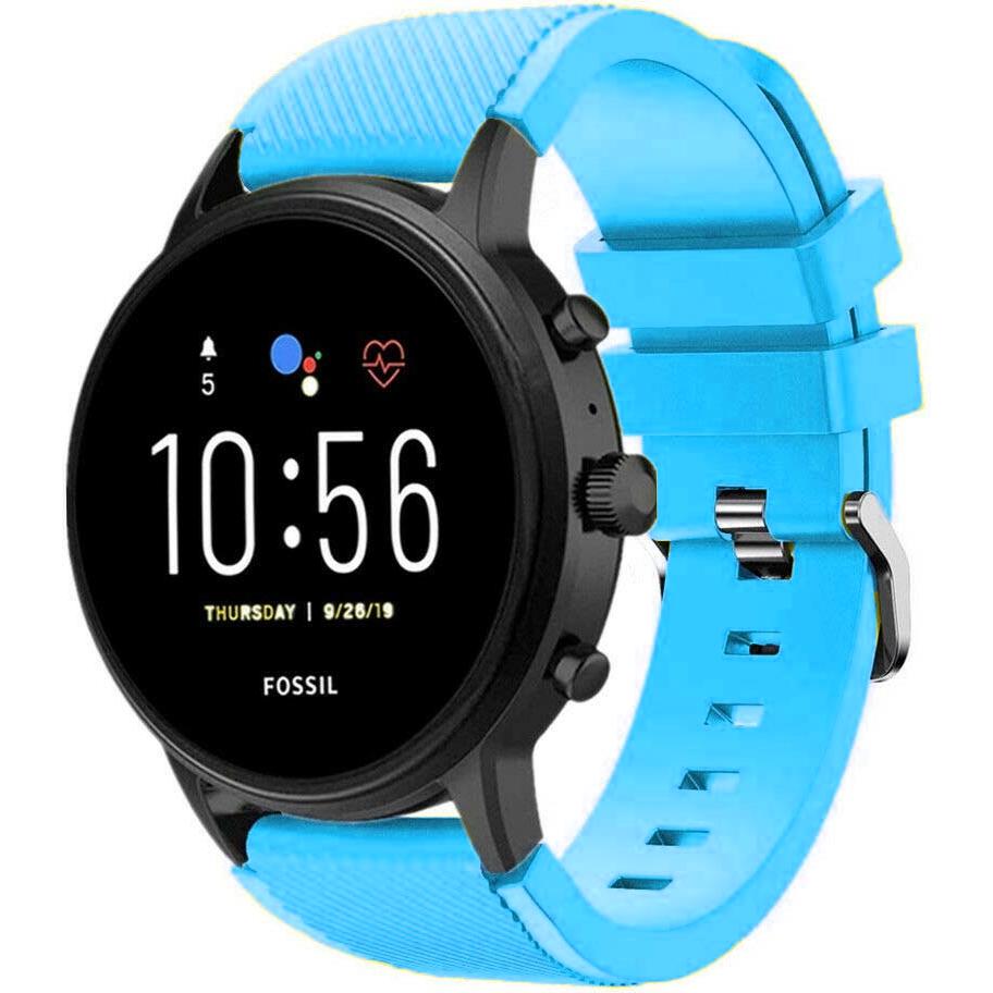 Strap-it Silikonarmband (22 mm, Silikon), Uhrenarmband, Blau