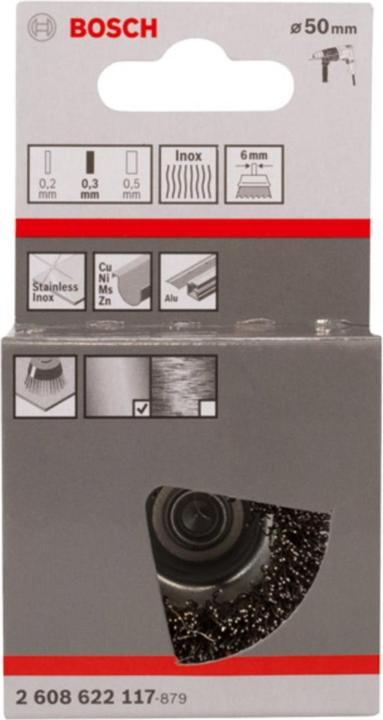 Produktbild Bosch Professional Zubehör PRO Stainless Steel clean Topfbürste, gerader Schaft, 50 x 0,3 mm