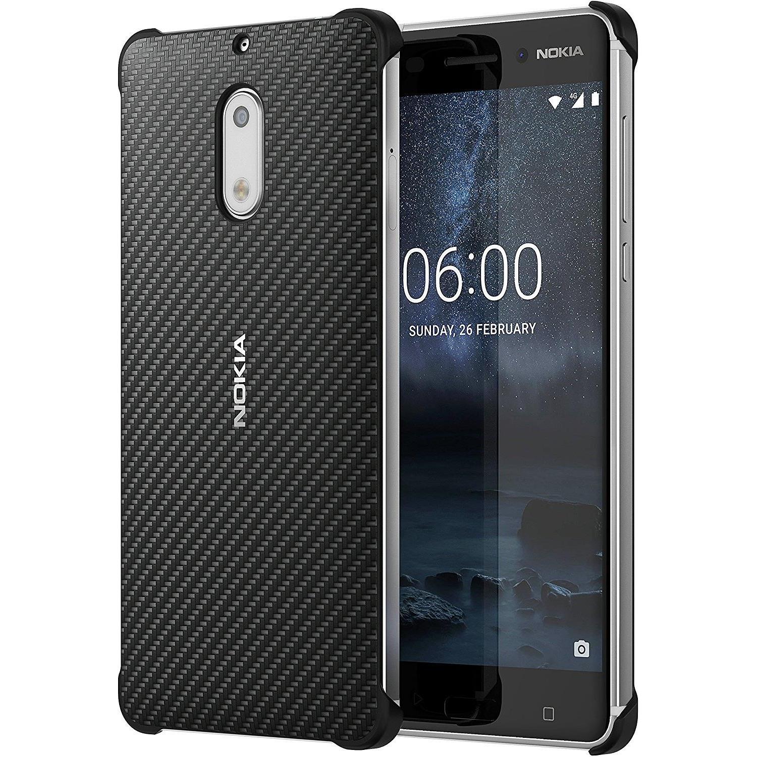 Nokia Carbon (Nokia 6), Smartphone Hülle, Schwarz
